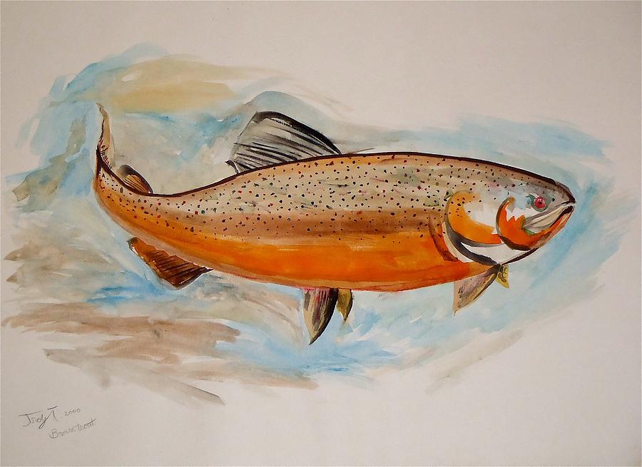 Brown Trout Painting by Troy Thomas | Fine Art America