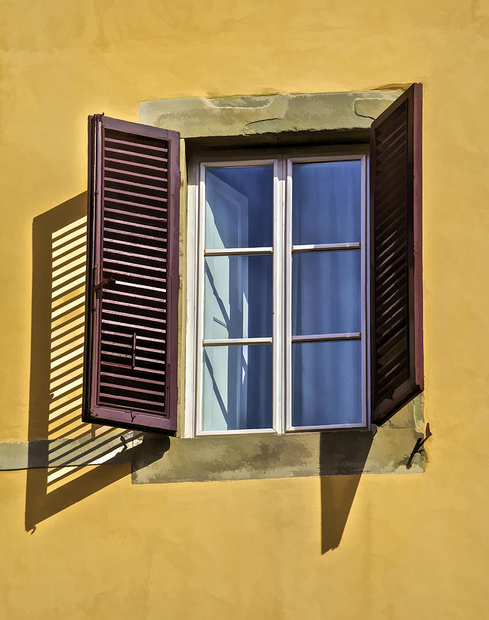 Brown Window Shutters of Tuscany Photograph by David Letts