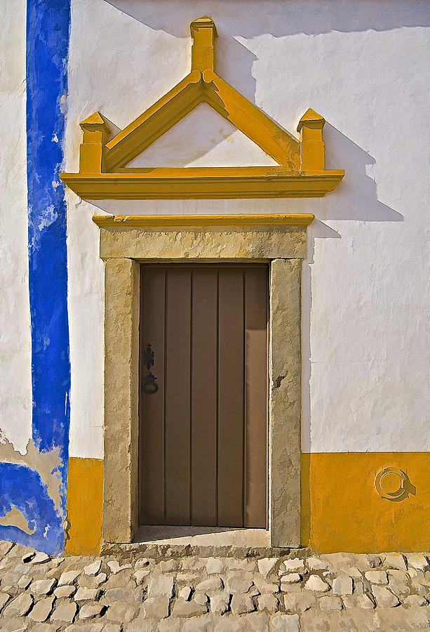 Brown Wood Door Of Obidos Photograph by David Letts