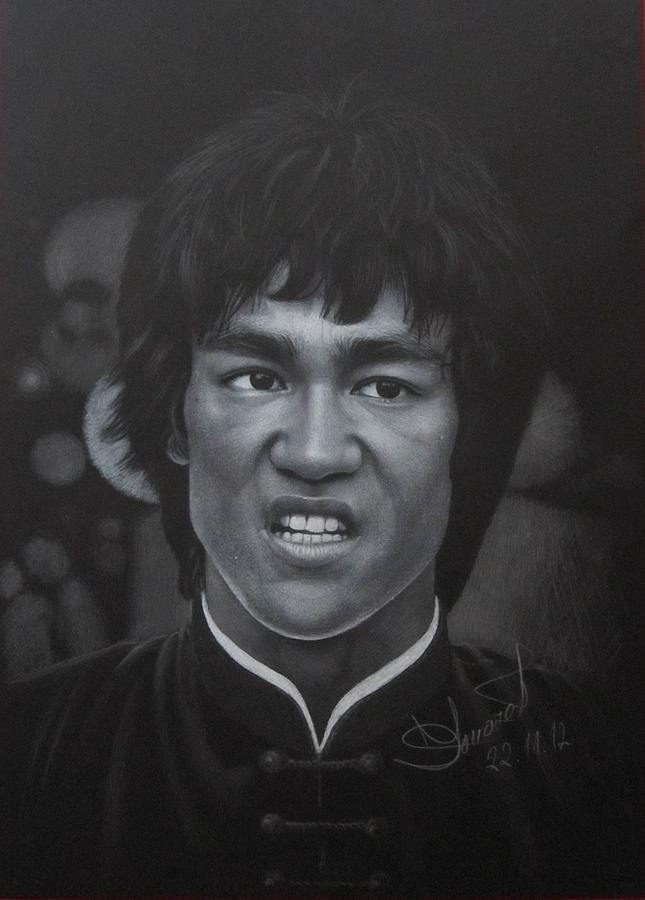 Bruce Lee Portrait Drawing by Josip Domazet - Pixels