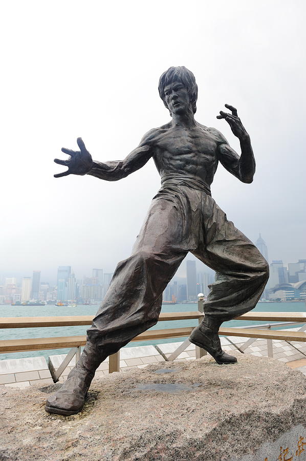 Bruce Lee Statue in Avenue of Stars Photograph by Songquan Deng