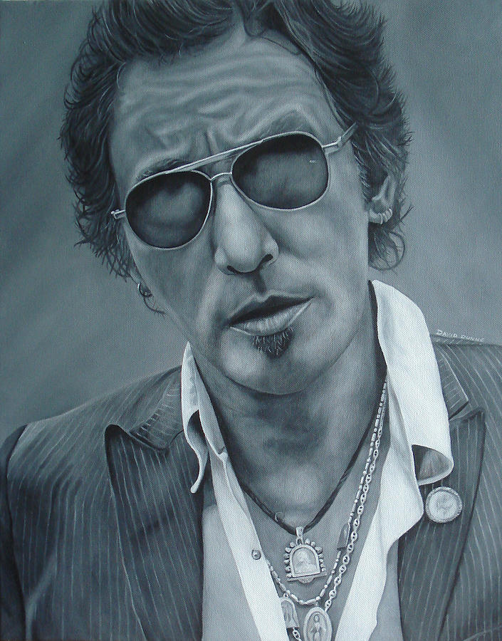 Bruce Springsteen III Painting by David Dunne
