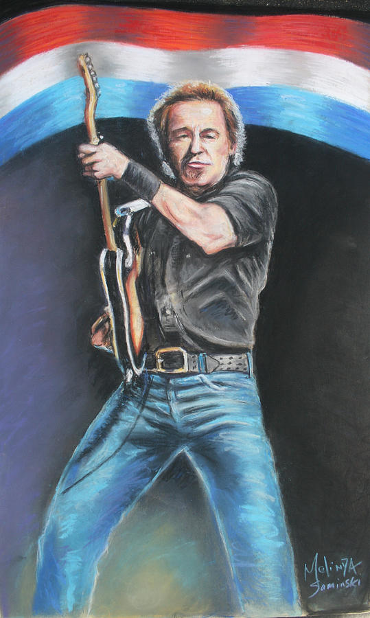 Bruce Springsteen  Pastel by Melinda Saminski