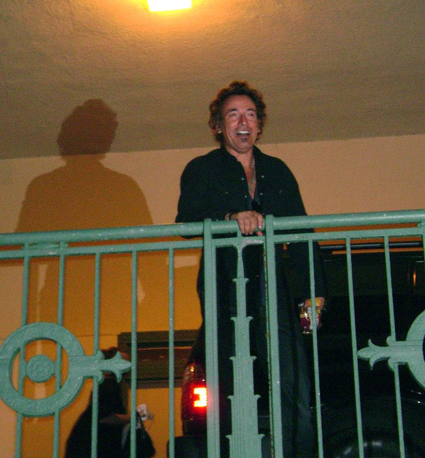 Bruce Springsteen on the balcony Photograph by Melinda Saminski