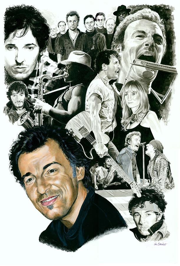 Bruce Springsteen Painting - Bruce Springsteen Through the Years by Ken Branch Bruce Springsteen Painting - Bruce Springsteen Through the Years by Ken Branch