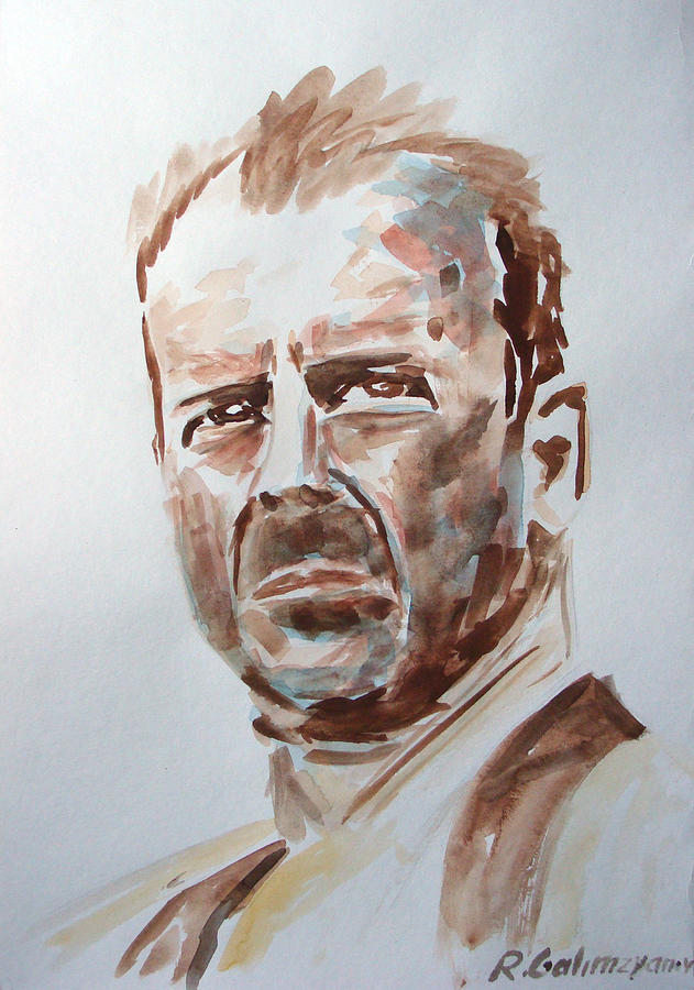 Bruce Willis Painting - Bruce Willis by Rimzil Galimzyanov