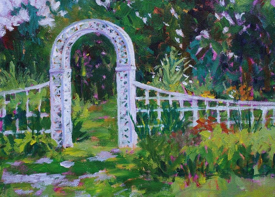 Brucemore Garden Gate Painting by Tara Moorman