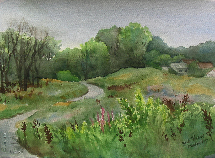 Bruentrump Farm Meadow Painting by Heidi E Nelson