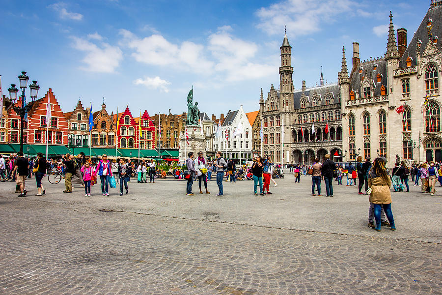 Bruges Market Square Photograph by Pati Photography