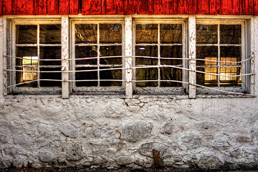 Brunner Family Farm Barn Windows Photograph by Roger Passman