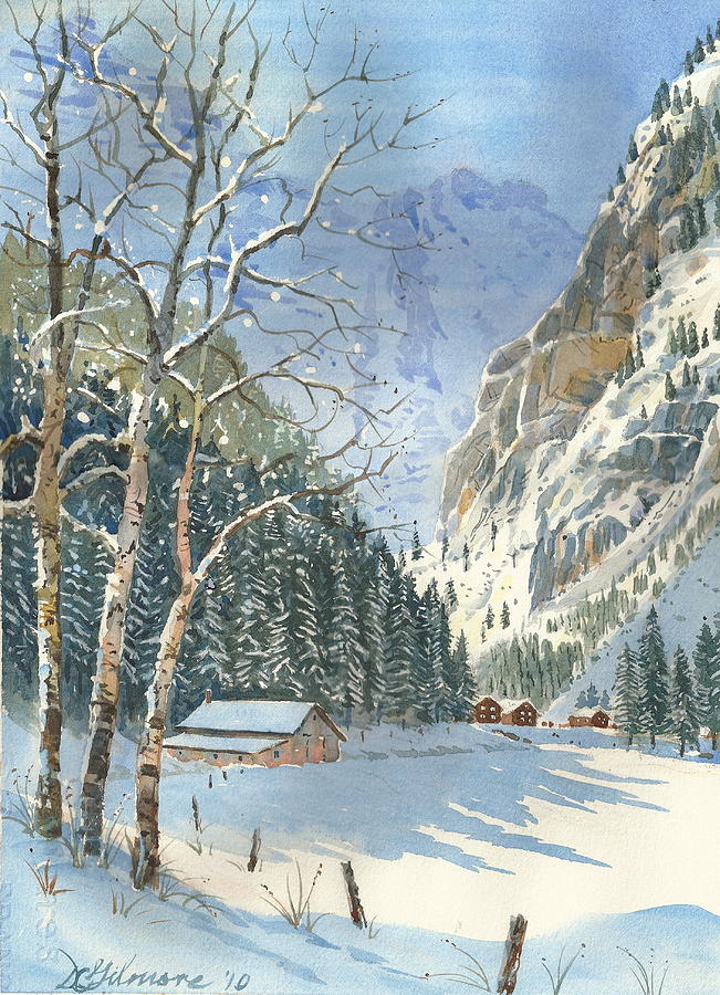 Brunni Valley in Canton Uri Painting by David Gilmore