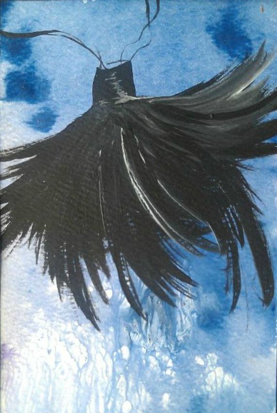 Black Tutu Painting - Brush with the dark side by Tree Girly