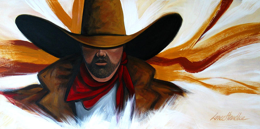 Brushstroke Cowboy #4 Painting by Lance Headlee