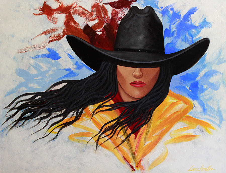 Brushstroke Cowgirl #3 Painting by Lance Headlee