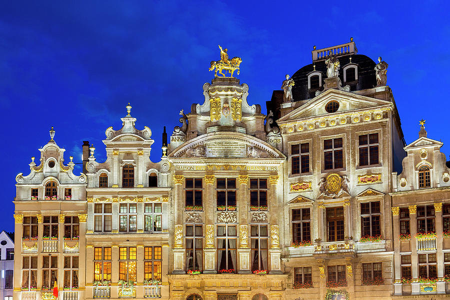 Brussels, Grand Place At Dusk Photograph by Sylvain Sonnet