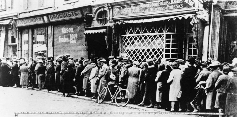 Brussels Rationing, C1944 Photograph by Granger