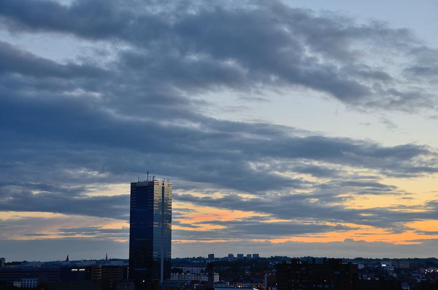 Brussels South Tower at Sunset Photograph by Steven Richman