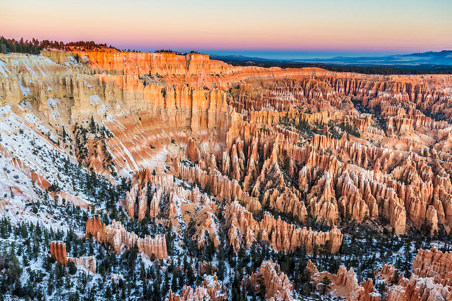 Bryce Canyon at Dawn in Winter Photograph by Pierre Leclerc Photography