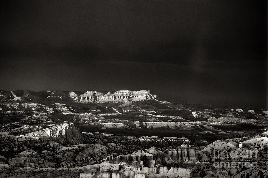 Bryce Canyon Formations in Black and White Photograph by Dave Welling