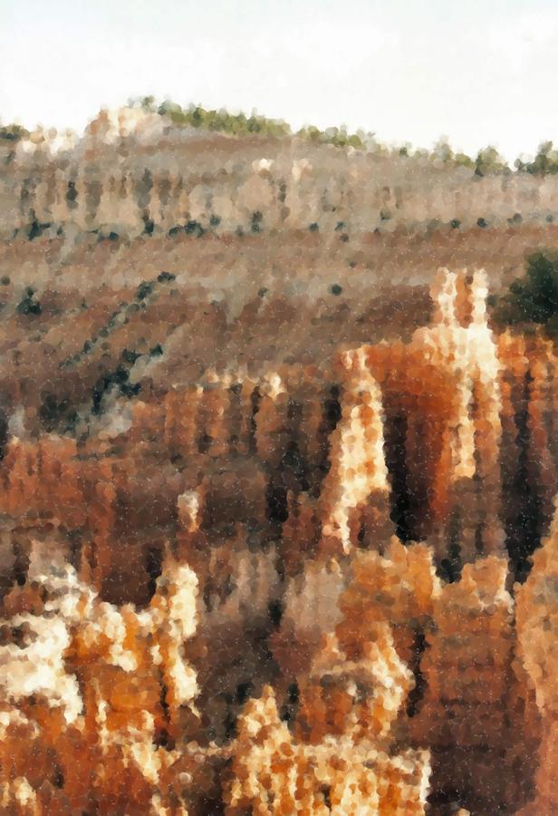 Bryce Canyon in Utah Painting Digital Art by Asbjorn Lonvig