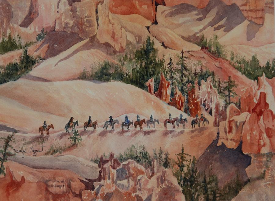 Bryce Canyon Trail Painting by Marilyn  Clement