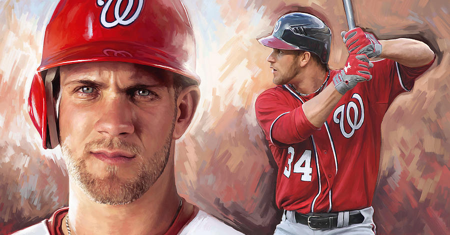 Bryce Harper Artwork Painting by Sheraz A