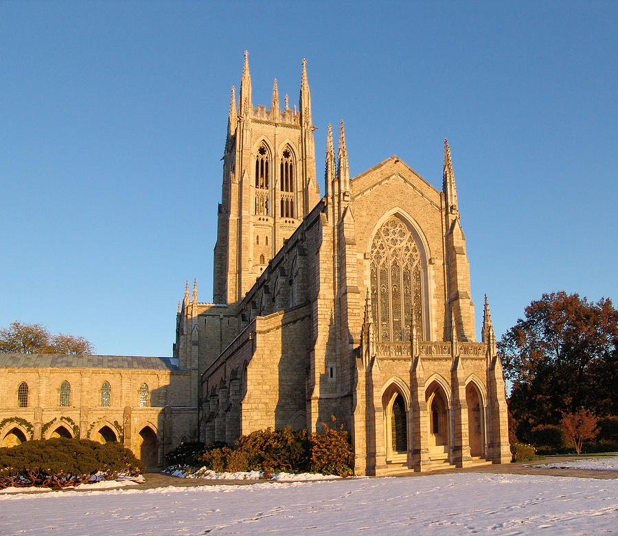 Bryn Athyn Cathedral - October Snow-5 Photograph by Alex Vishnevsky ...