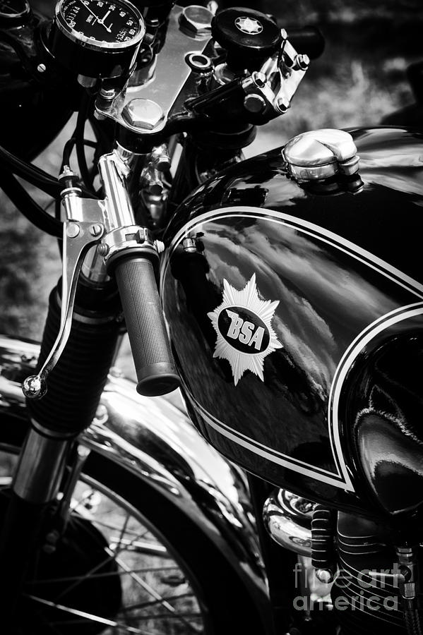 BSA Black Cafe Racer Photograph by Tim Gainey