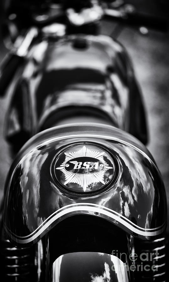 BSA Cafe Racer Monochrome Photograph by Tim Gainey