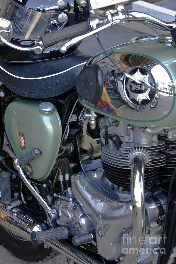 BSA Motorcycle Photograph by Terri Waters