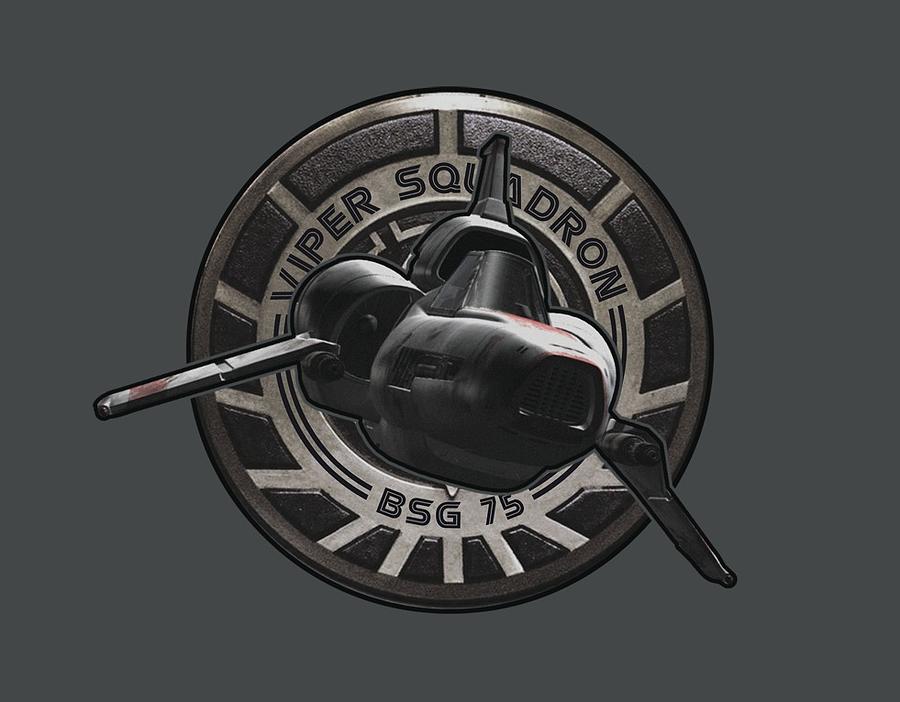Battlestar Digital Art - Bsg - Viper Squadron by Brand A