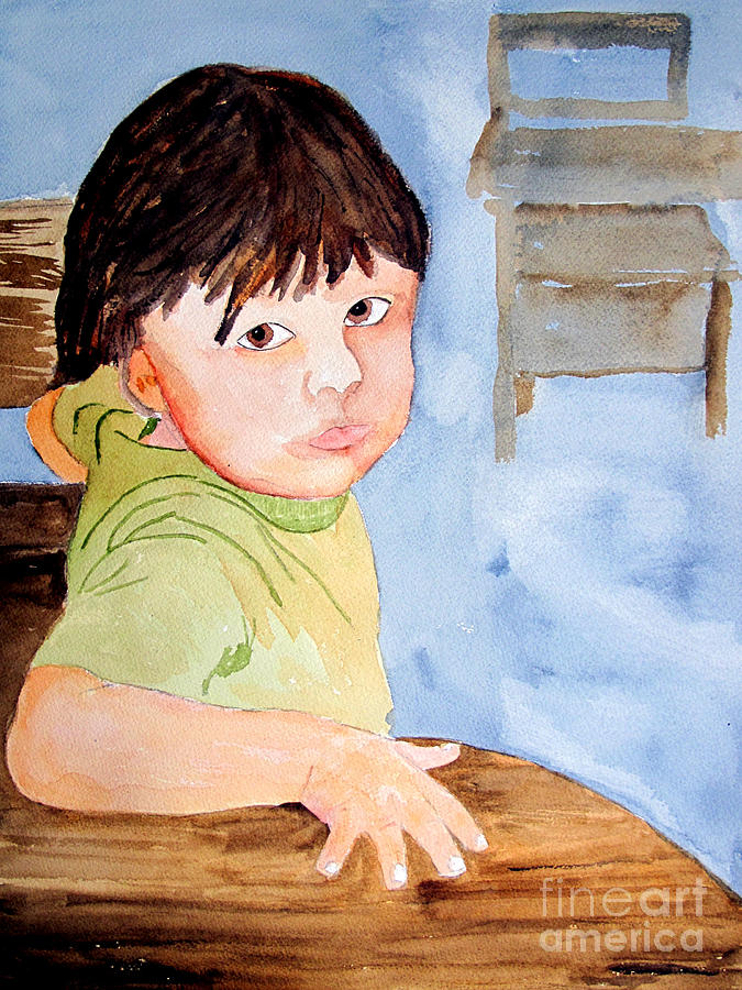 Bubba at School Painting by Sandy McIntire