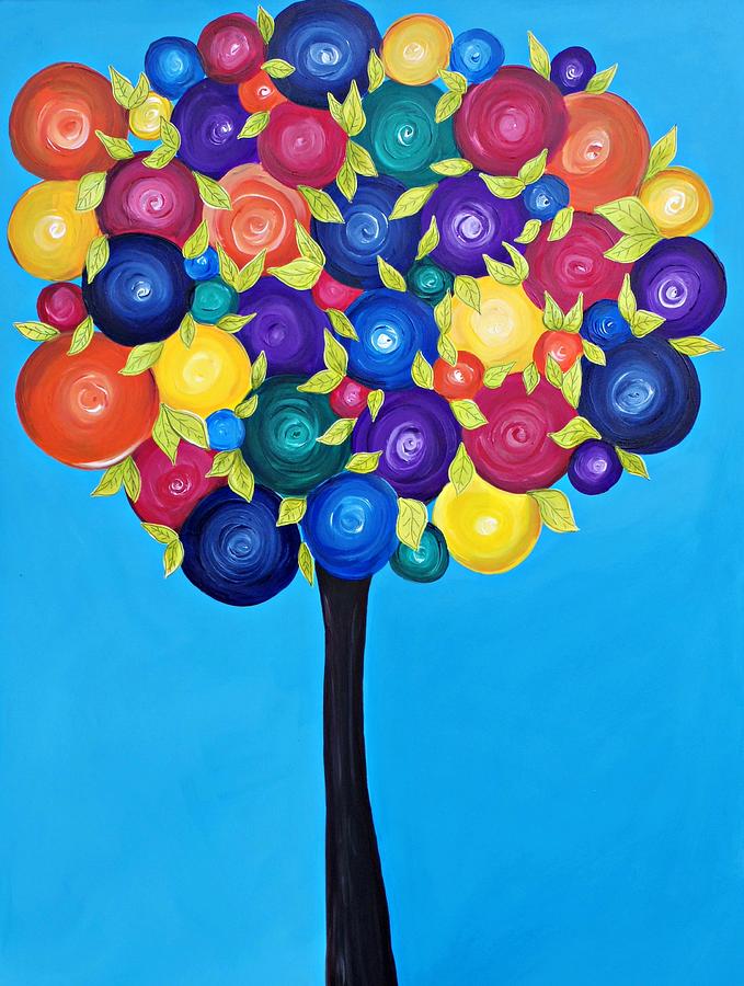 Tree Painting - Bubble Berry Tree by Tracie Davis
