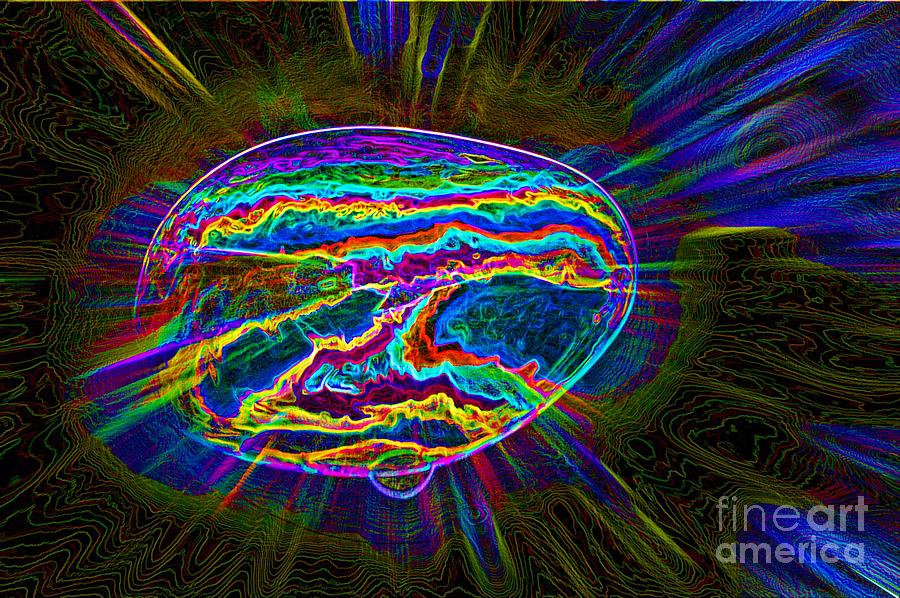 Bubble Digital Art - Bubble Blast by Lorles Lifestyles Bubble Digital Art - Bubble Blast by Lorles Lifestyles