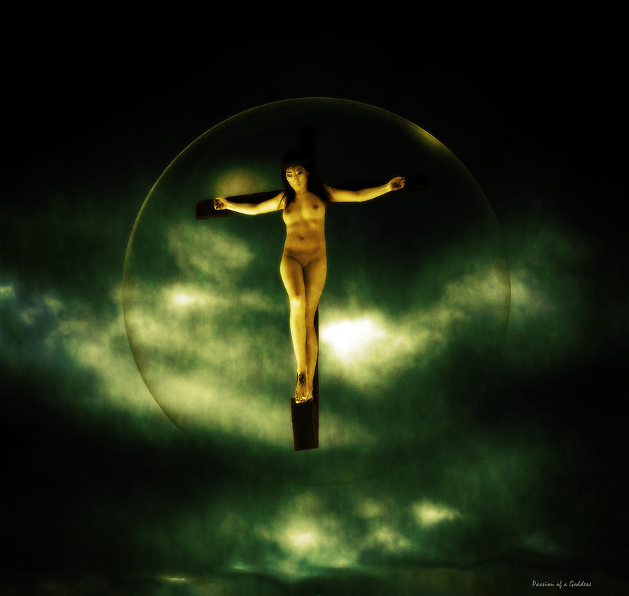 Nude Photograph - Bubble crucifix by Ramon Martinez