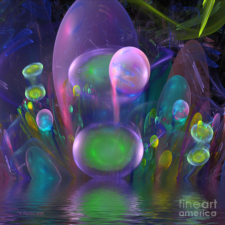 Bubble Fantasy Fractal Abstract Digital Art by Dee Flouton