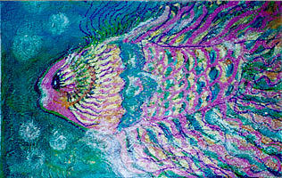 Fish Painting - Bubble Fish II by Anne-Elizabeth Whiteway