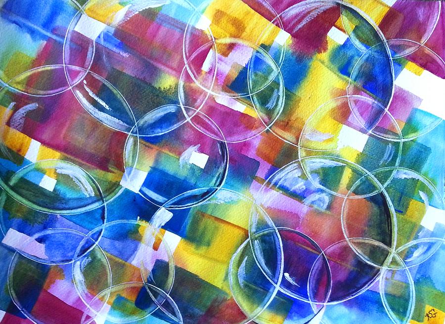 Bubble Fun Painting by Kim Shuckhart Gunns