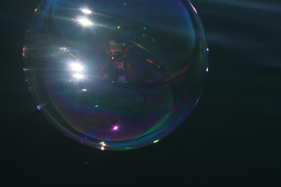 Bubble In The Darkness Photograph by Cathie Douglas