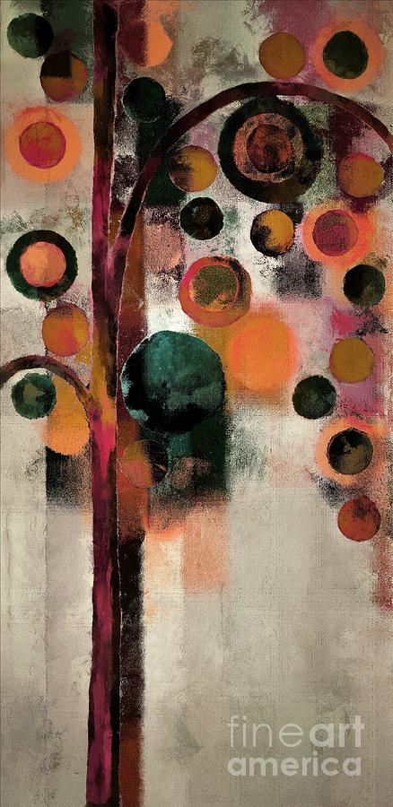Bubble Tree - j08688b Painting by Variance Collections