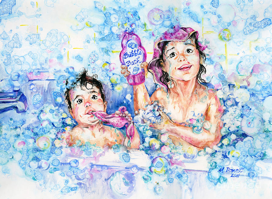 Bubble Trouble Painting by Margaret Donat