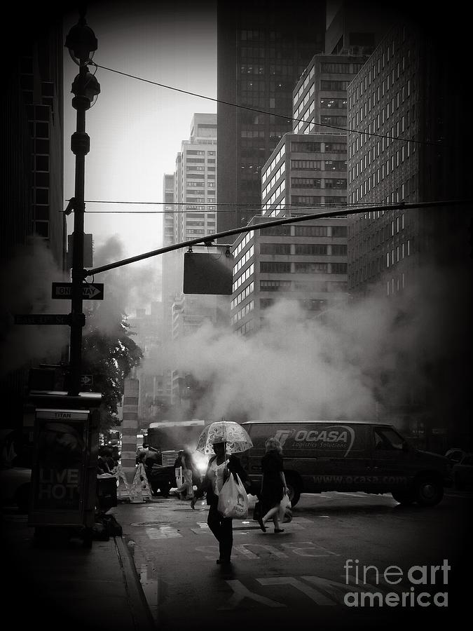 Bubble Umbrella - New York City in the Rain Photograph by Miriam Danar