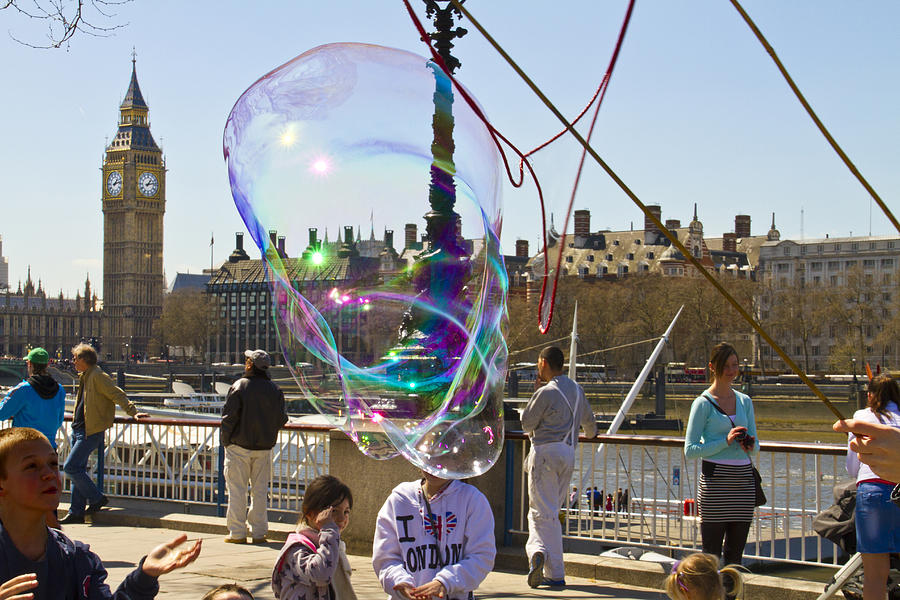 Bubbles Big Ben Photograph by David French