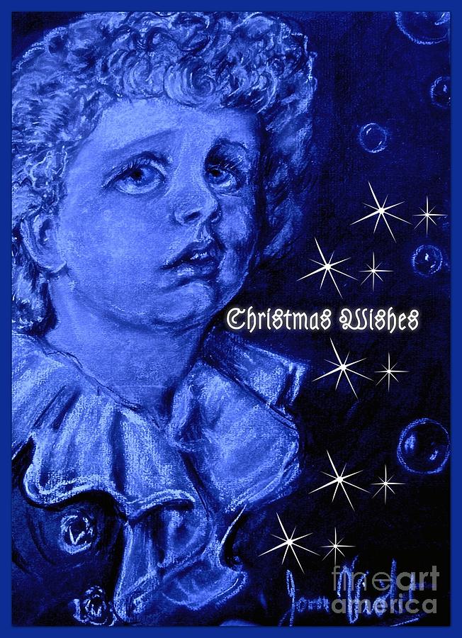 Bubbles Blue Sparkle Mixed Media by Joan-Violet Stretch