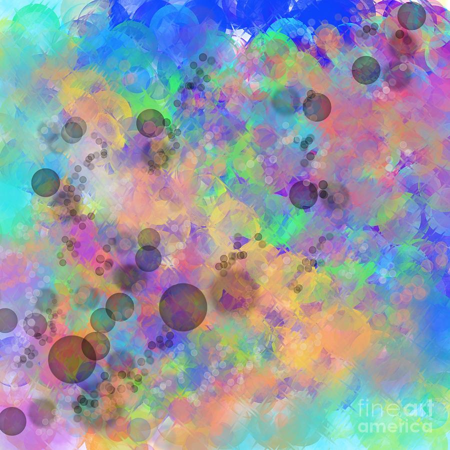 Bubbles Color Splash Digital Art by Justin Blanton