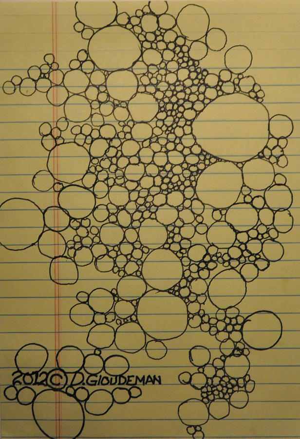 Abstract Drawing - Bubbles by Denis Gloudeman