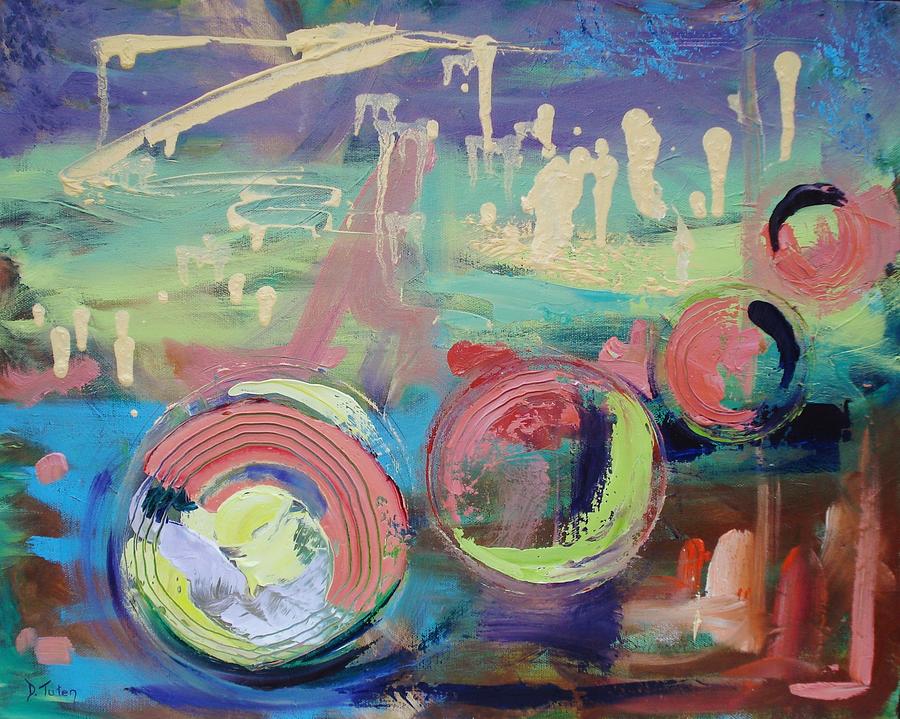 Bubbles Painting by Donna Tuten
