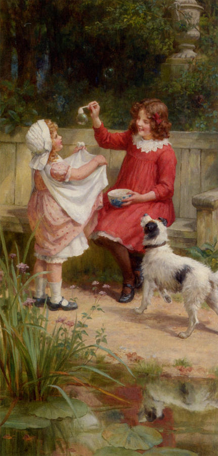 Bubbles Painting by George Sheridan Knowles