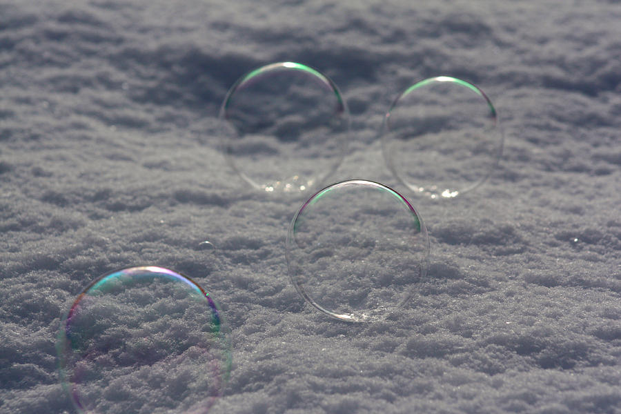 Bubbles In The Snow Photograph by Cathie Douglas