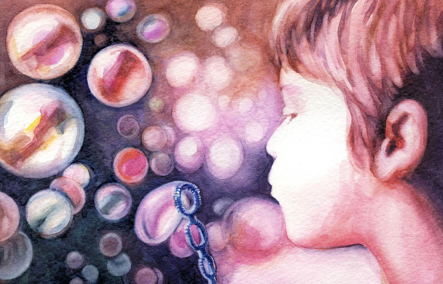 Bubbles Painting by Natasha Denger